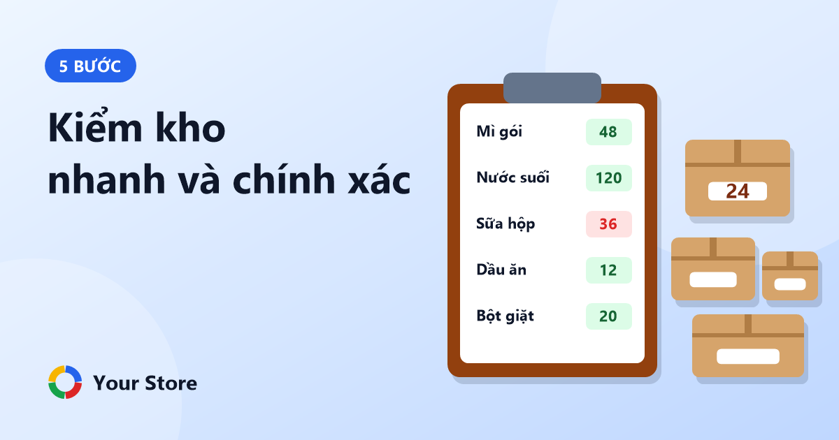 Cách kiểm kho cửa hàng nhanh và chính xác: 5 bước cho tiệm nhỏ